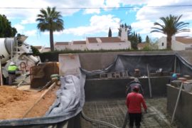 Pool construction in La Ribera