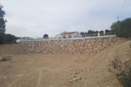 Muro de escollera en Murcia